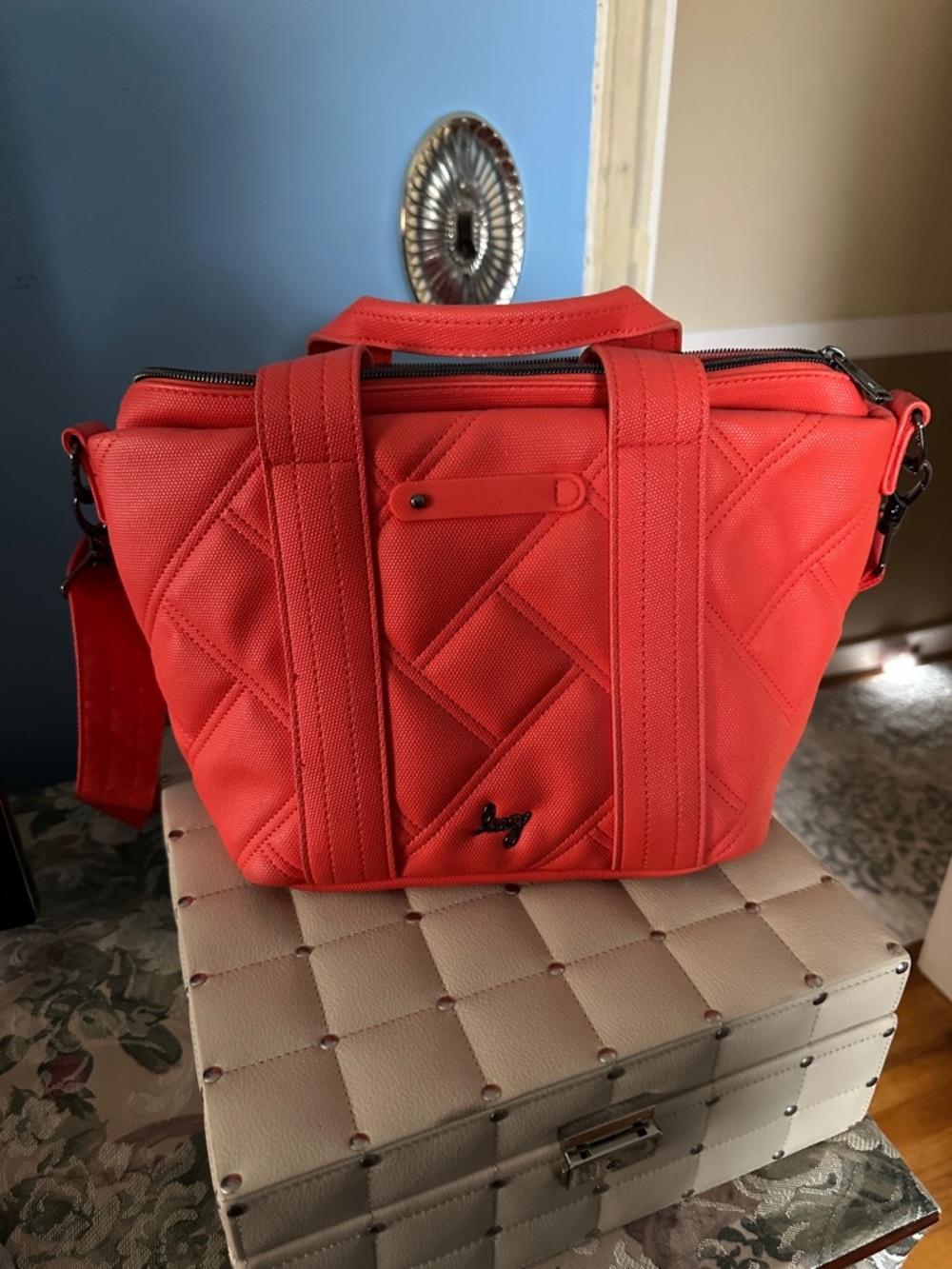 Lug Dory Matte Luxe Papaya Icepop Orange VL Crossbody Tote Purse Shoulder Bag